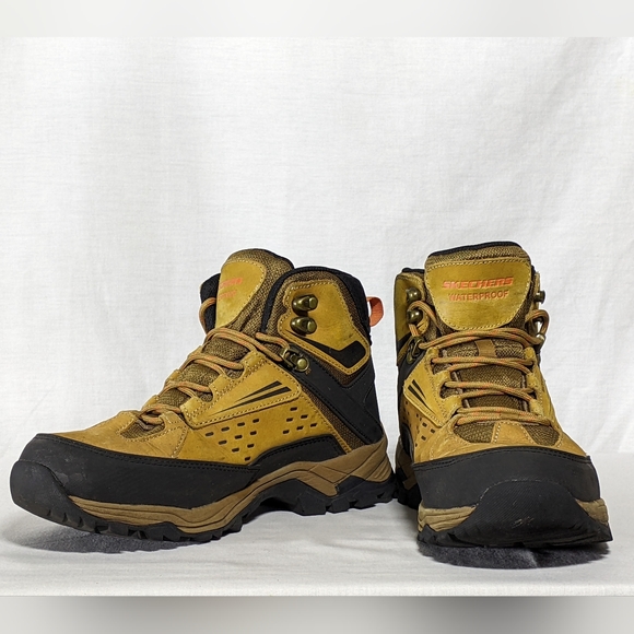 Skechers Mens Waterproof Leather Real Hikers Hiking Boot Sz 7 - Picture 2 of 4